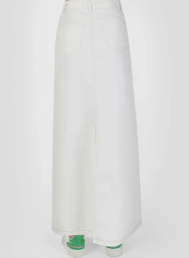 Benin by modanisa High Waist Skirt