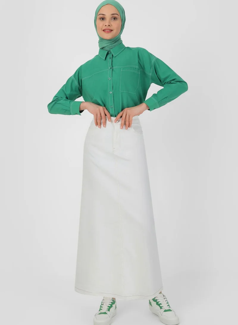 Benin by modanisa High Waist Skirt