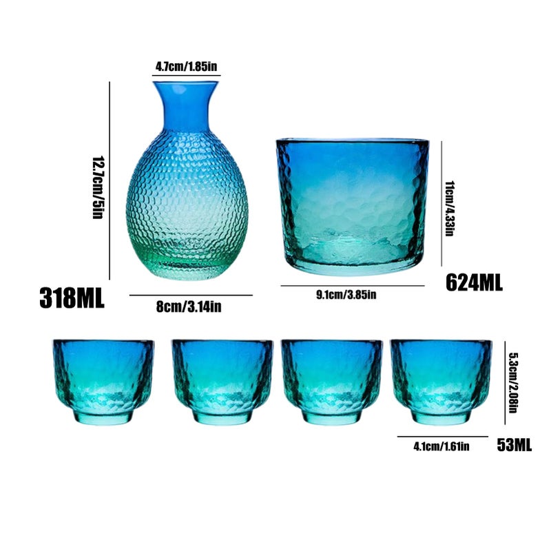Transparent Glass Liquor Tumblers Sake Drinking Set Temperature Safe Cups For Vodka Beer Whiskey - Image 3