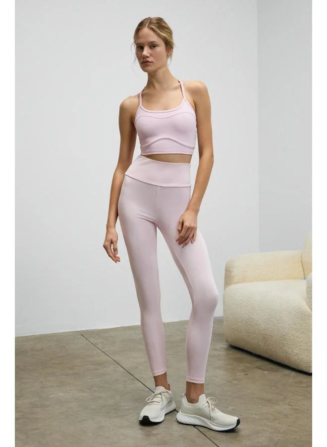 Urban Beat VYNEORA Women’s Stretchy and Soft-Textured Pink Leggings.