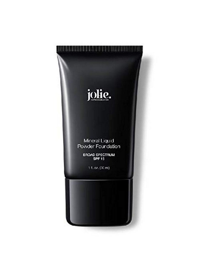 Jolie Liquid Powder Mineral Foundation, Super Silky Hydrating Oilfree Makeup, Spf 15 Mineral Sunscreen & Primer Vitamins A, C & E Antioxidants, W; Antiaging Sodium Hyaluronate, For All Skin Types