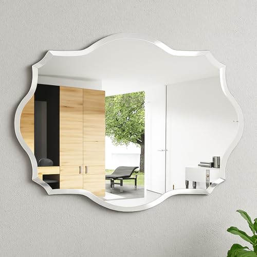 Fliptic Frameless Acrylic Wall Mirror for Bathroom, Home Decor, Living Room, Washbasin Glass Mirror for Bathroom (18 x 12 Inches) (1, Long Rectangle) - Image 3