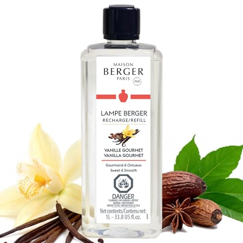 Maison Berger Vanilla Gourmet - Lampe Berger Fragrance Refill for Home Fragrance Oil Diffuser - 33.8 Fluid Ounces - 1 Liter - Image 1