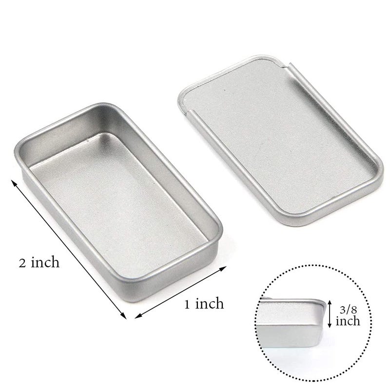 1st Choice Empty Slide Top Tin Containers for Lip Balm, Crafts, Storage Kit - .25oz, 6 Pack - Image 2