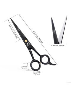 jimy Jimy Professional Hair Cutting Shears 6.5'' Stainless Steel Sharp - Smooth Razor Edge Series Shears for Hair Cutting, Hair Cut Scissor for Women & Men and Salon (Barber Scissors)  - Image 2