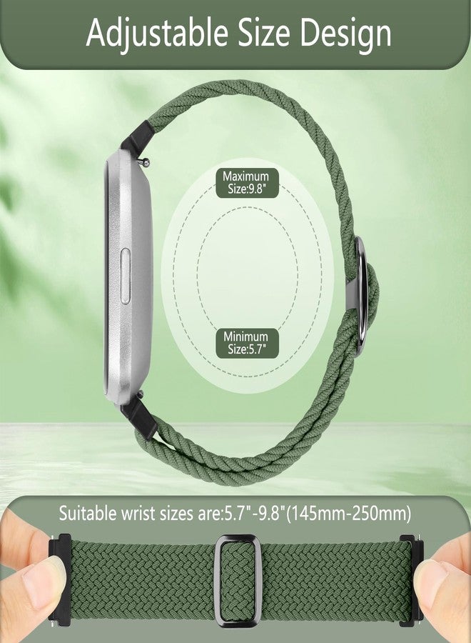 TumpCez Elastic Band for Fitbit Versa 2/Versa Lite/Versa SE Bands for Women Men, Braided Stretchy Straps Nylon Sport Wristband for Fitbit Versa - Image 3