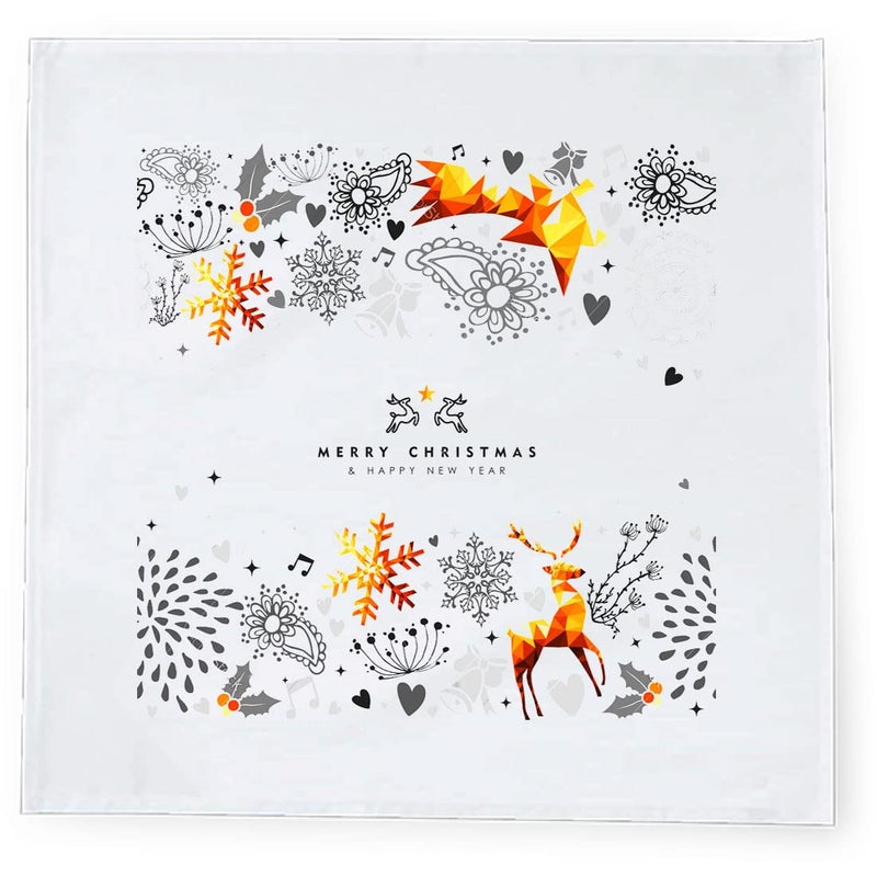 Khakee 6 Pcs Christmas Theme Silk Table Napkins 10x 10 for Xmas Decoration Christmas OrnamentsChristmas Giftxmas21149 - Image 3