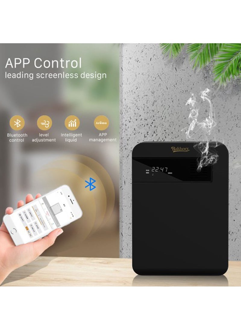 Bakhory - Smart Essential Oil Scent Diffuser With Adjustable Flow with auto Shut Off Future, for Home, Restaurant, Gym, Black - Image 1