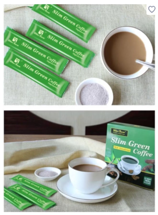 وينز تاون قهوة خضراء رفيعة، مع الجانوديرما، وقهوة لوسيدوم، وقهوة طبيعية لفقدان الوزن مع فطر الريشي لتحسين الهضم ونمط حياة صحي، 18 قطعة في كل صندوق - Image 2