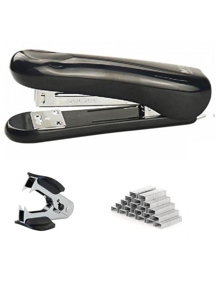 AIWANTO Aiwanto Desktop Stapler With 1000Pcs Stapler Pin And Staple Remover For Office School And Home (Black)  - Image 1