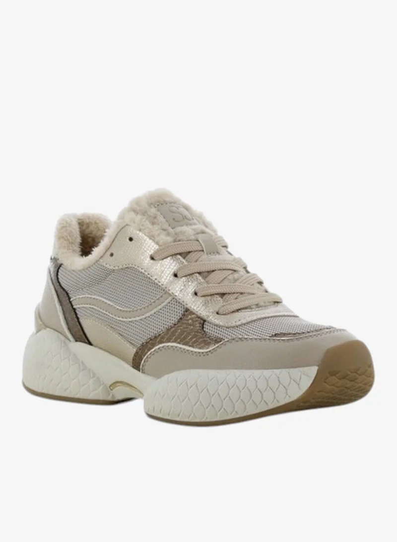 SJ SJ Women's Panelled Lace-Up Sneakers