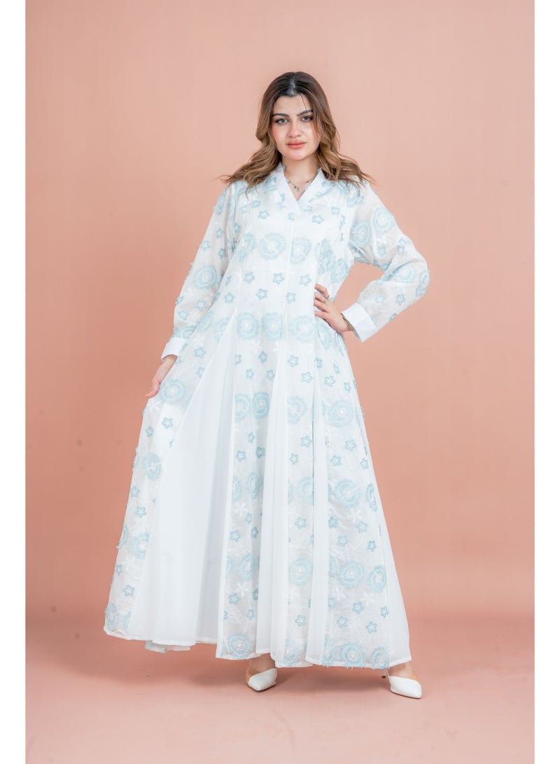 اكسا جلابية مطرزة بالزهور - Image 5