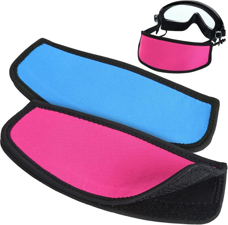 Skylety 2 Pcs Mask Strap Cover Diving Swimming Mask Strap with Hook and Loop Fastener Hair Protector Wrap for Dive and Snorkel Masks Water Sports - Image 1