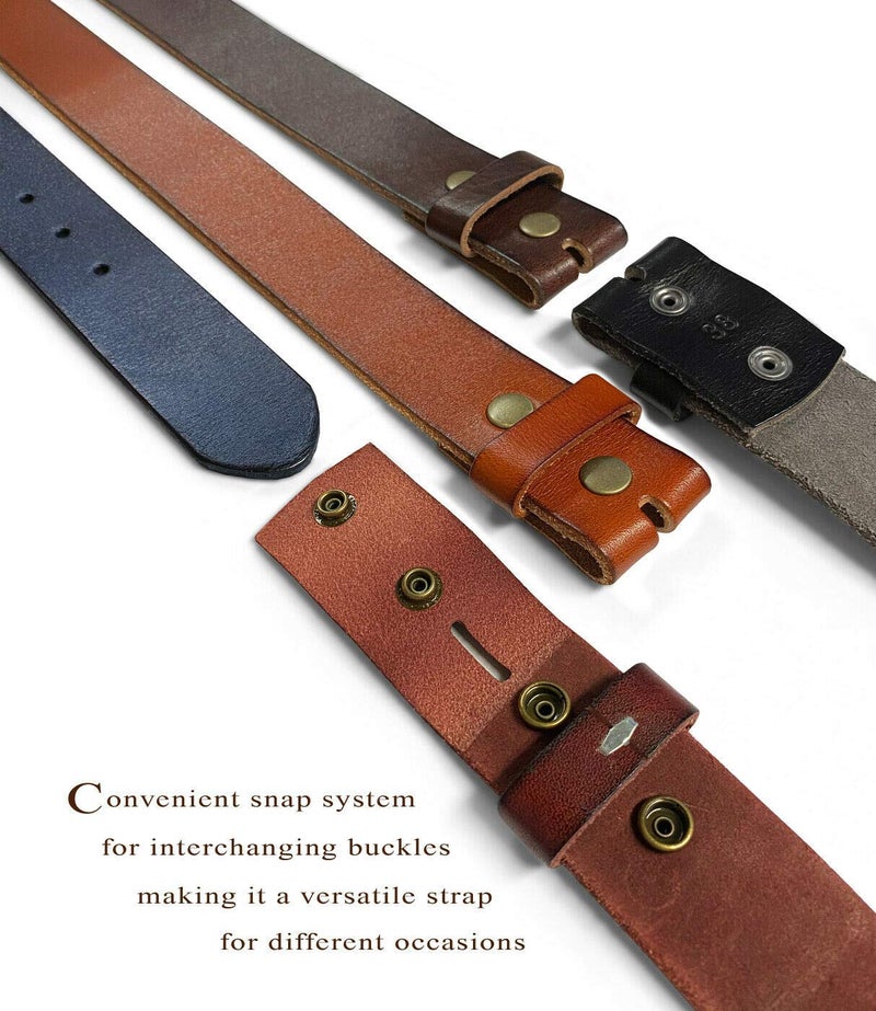 Belts.com BS040 100% One-Piece Full Grain Leather Belt Straps with Slot Hole 1-1/2" (38mm) Wide (Slot Hole-Tan, 34) - Image 3
