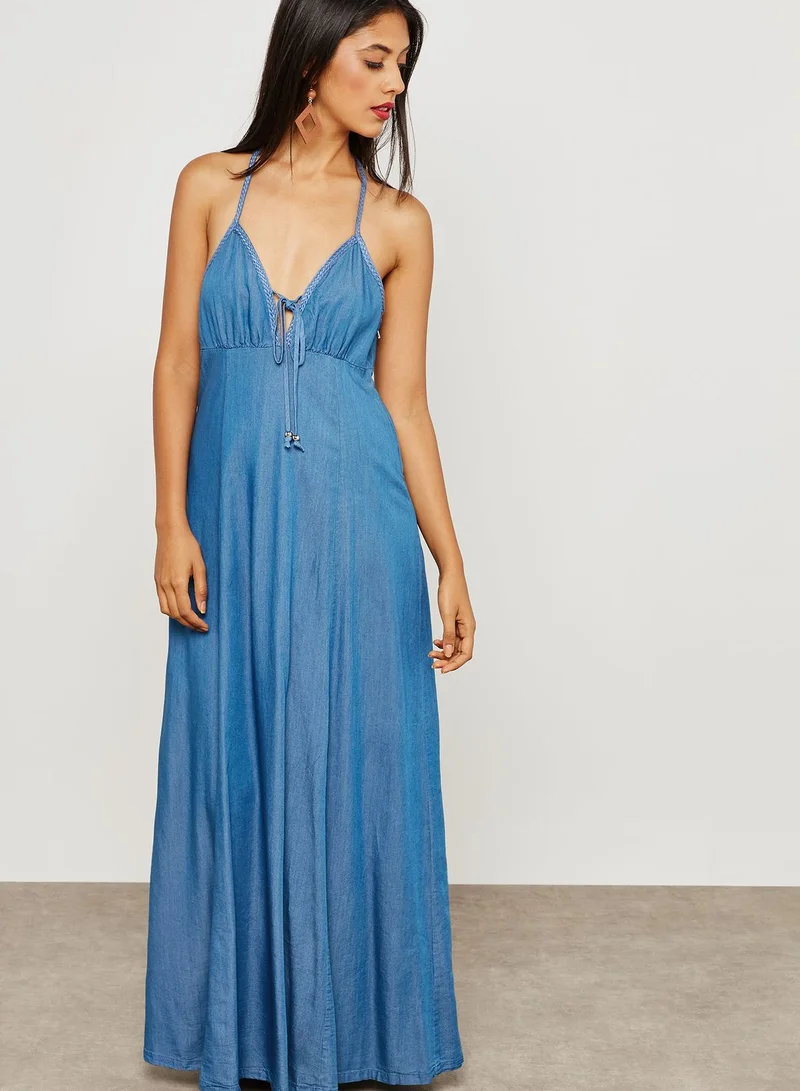 FOREVER 21 Cami Denim Maxi Dress for Women