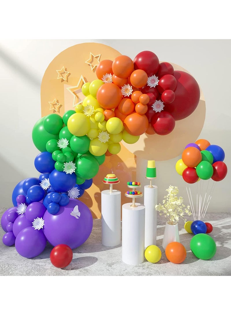 Rainbow Balloons Set,62Pcs Multicolored Latex Balloons with 12Inches Rainbow Party Balloons for Birthday Party Decoration,Baby Shower,Wedding,1st Birthday Party - Image 2