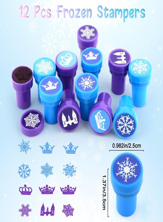Coosilion 111 Pcs Frozen Party Favors, Frozen Birthday Party Decorations with Goodie Bags Stuffers Stichers Notepads Pencils Stampers for Girls, Back to School Classroom Rewards Gifts for Kids - Image 5