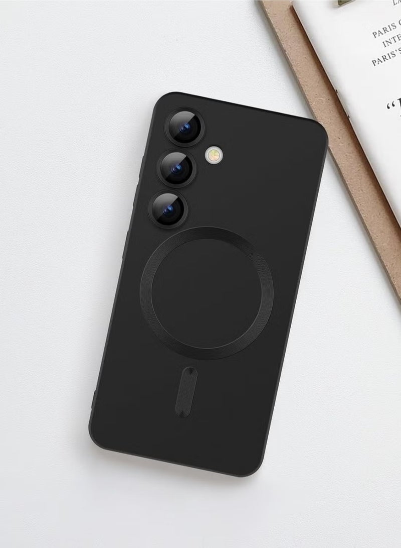 JAJEEK Samsung Galaxy S24 Plus 5G Magnetic Case Cover – Luxury Metallic Paint Silicone, Full Camera Lens Protector, Shockproof Design, Ultra-Slim Protection for Samsung Galaxy S24 Plus - Image 4