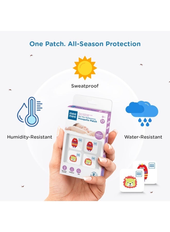 Mee Mee 100% Natural Mosquito Repellent Patches (24 Baby-Safe Patches) with 16 Hr Protection | with Lemon Scent, Non-Toxic, Waterproof | Protects Babies & Kids from Dengue, Malaria, Chikunguniya - Image 2