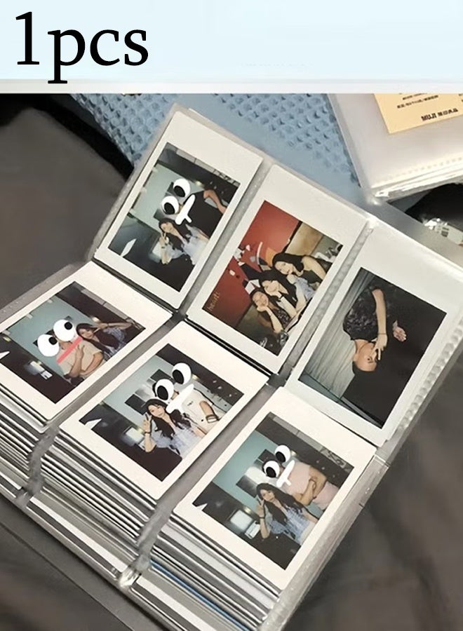 KANGLI Mini Polaroid Photo Album 3 Inch 120 Pockets(240 Sheets) Photo Book for  Mini Camera Collector DIY, White - Image 1
