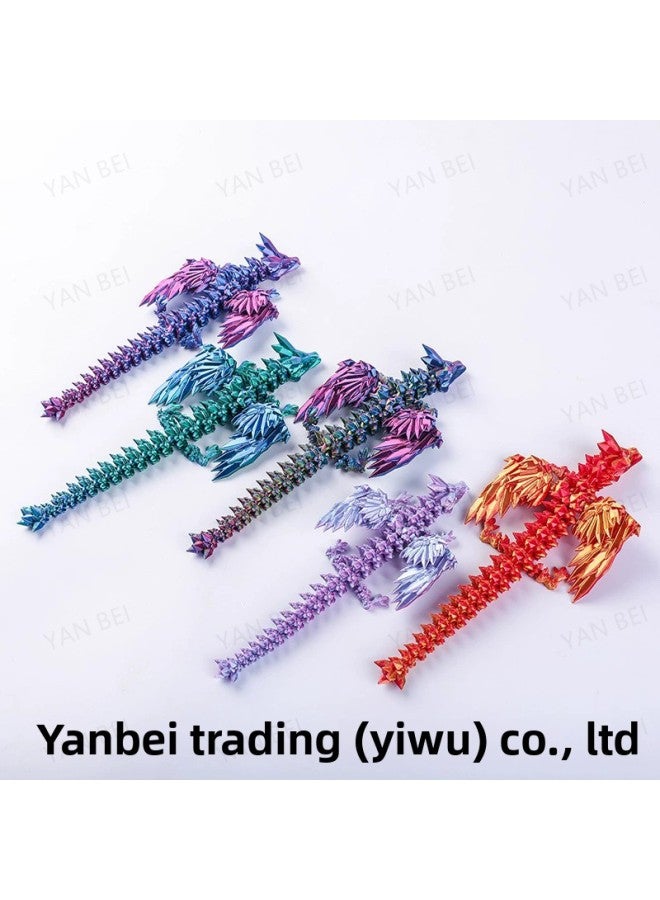 3D Printing Gem Flying Dragon Hot Ornaments Gift Deformation Hand-made Environmental Protection Crystal Dragon Tide Play-Color:[silk Gold] Gem Flying Dragon-Size:Long Tail Style - Image 5