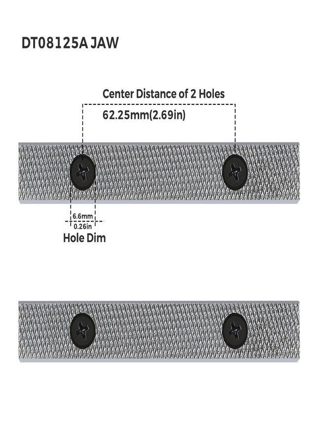 Forward 5 Inch Replacement Steel Jaw Plates (1 Pair) and Screws for DT08125A Multipurpose Vise - Image 2