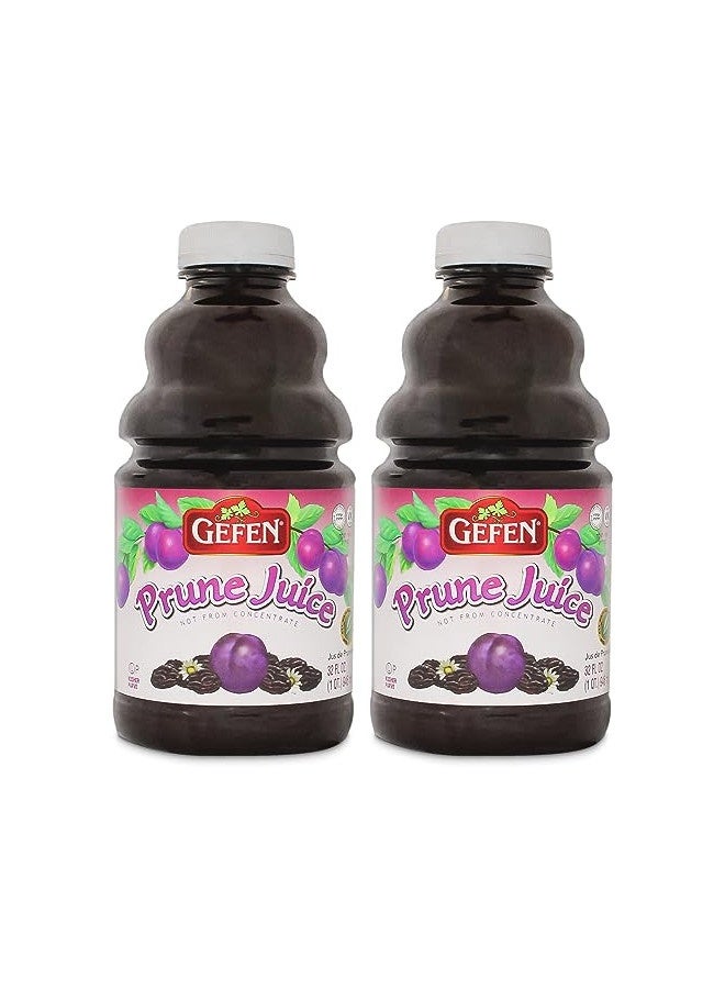 Gefen All Natural Prune Juice 32Oz (2 Pack) Not From Concentrate | Kosher (Including Passover) - Image 2
