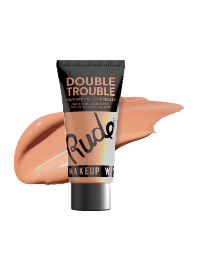 Rude Double Trouble Foundation + Concealer - Suede 