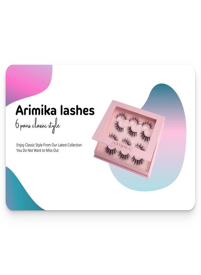 Arimika 6 Pairs 3D Mink False Eyelashes- Fluffy, Wispy, Full Volume, a Little Dramatic Lashes - Image 2