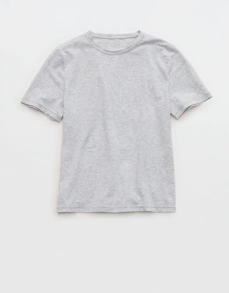 Aerie  Aerie SMOOTHEZ Cotton Blend Short Sleeve Crew T-Shirt for Women | Best Price UAE