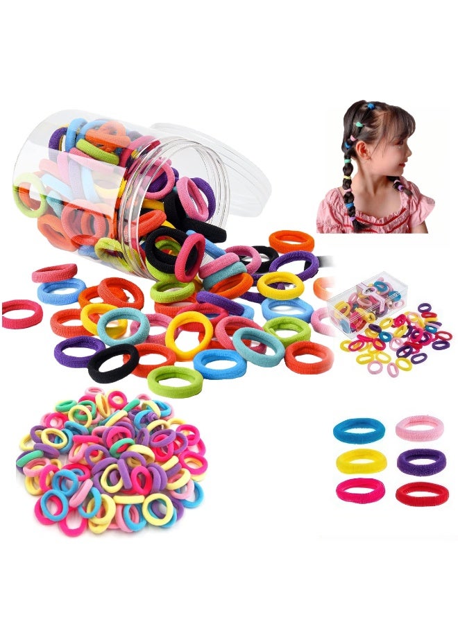 إيكو شاين 100 Pcs Baby Hair Ties, Seamless Cotton Toddler Hair Ties for Girls and Kids, Multicolor Small Soft Hair Elastics Ponytail Holders(10Colors) - Image 2