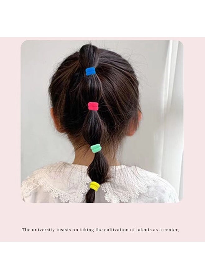 إيكو شاين 100 Pcs Baby Hair Ties, Seamless Cotton Toddler Hair Ties for Girls and Kids, Multicolor Small Soft Hair Elastics Ponytail Holders(10Colors) - Image 4