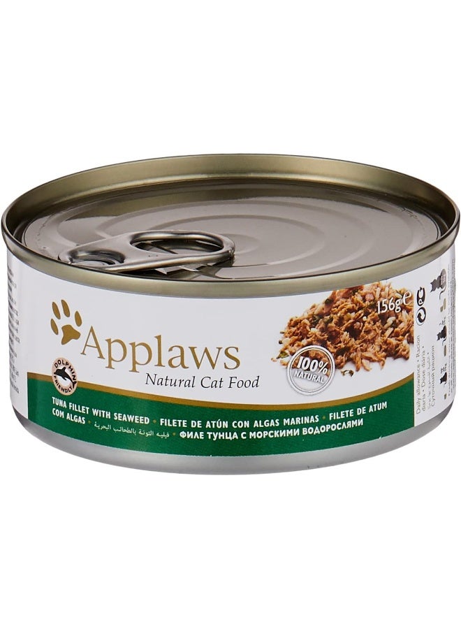 Applaws أبلوز تونة القطط مع الأعشاب البحرية 156 جرام علبة - Image 1