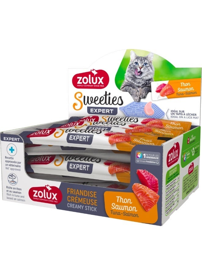 ZOLUX Sweeties Creamy Stick for Cats, Tuna Salmon, 48 pcs/box - Image 1