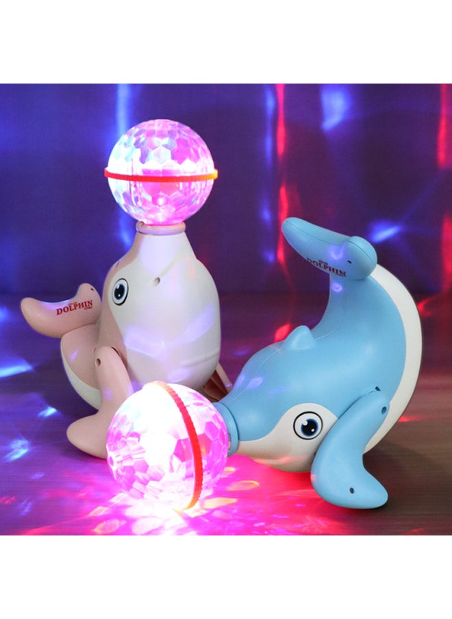 Electric Singing And Dancing Rotating Dolphin Children Boys Girls Babies Babies Stunt Sonic Running Toy-Color:Pink [without Battery]]  - Image 3