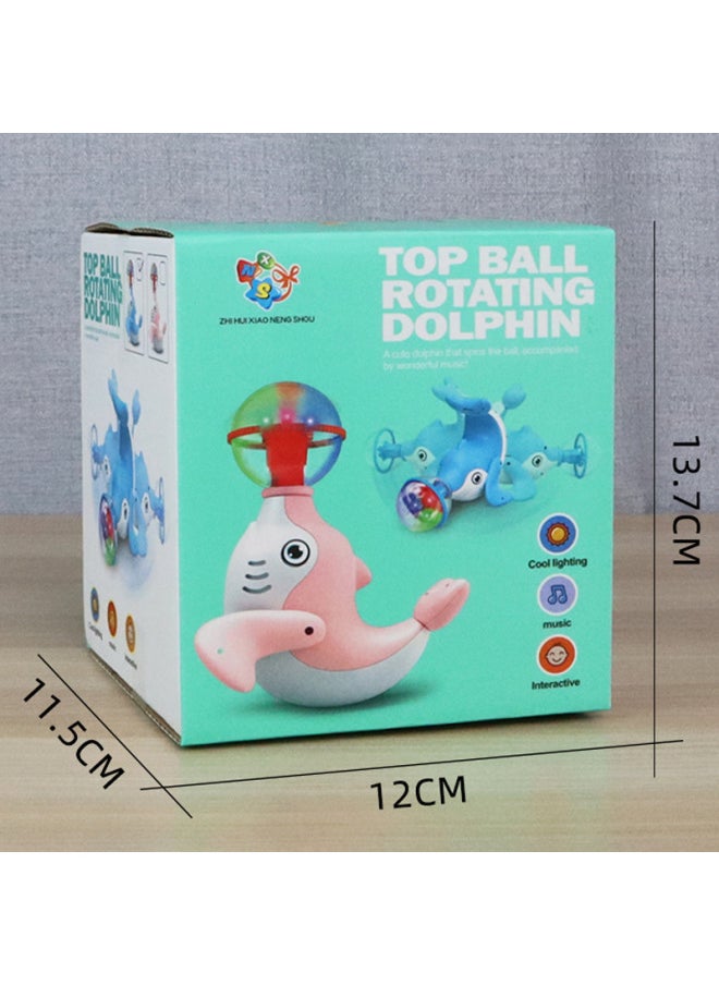 Electric Singing And Dancing Rotating Dolphin Children Boys Girls Babies Babies Stunt Sonic Running Toy-Color:Pink [without Battery]]  - Image 5
