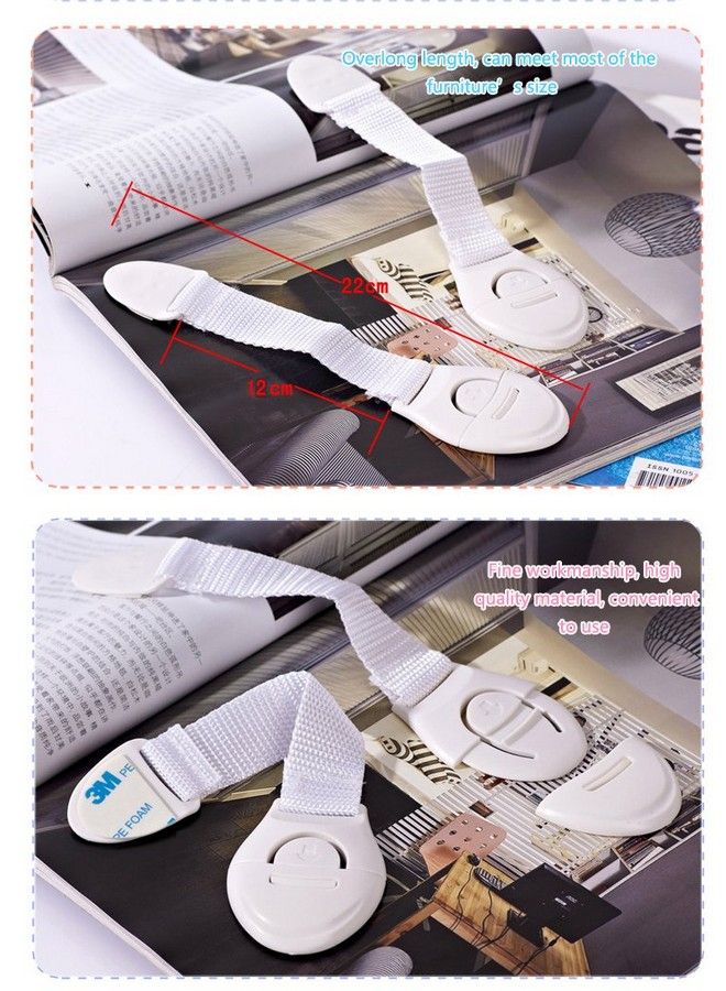 Kuhu Creations Kids Safety Lock For Drawer Fridge Cabinet And Many Other Appliances Or Furniture. (8 Units Red Nylon) - Image 5