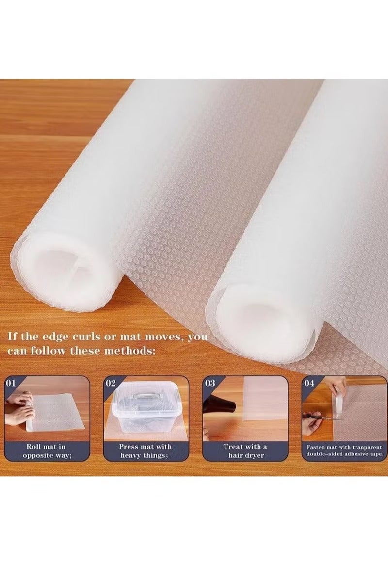 Generic Non-Slip Silicone Drawer & Cabinet Liner Roll – Transparent – 5 Meters - Image 2