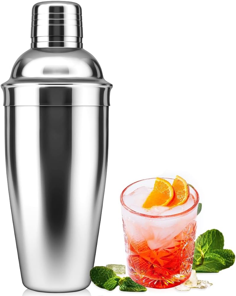 NewGF Cocktail Shaker,Drink Mixer with Built-in Strainer for Mixing Drinks Margaritas,Beginner Friendly - Image 1