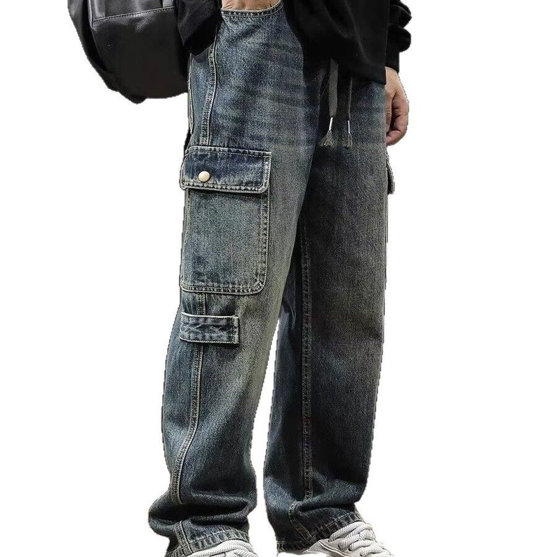 Unisex Classic Denim Jeans Loose Fit Daily Outdoor Wear - Image 5