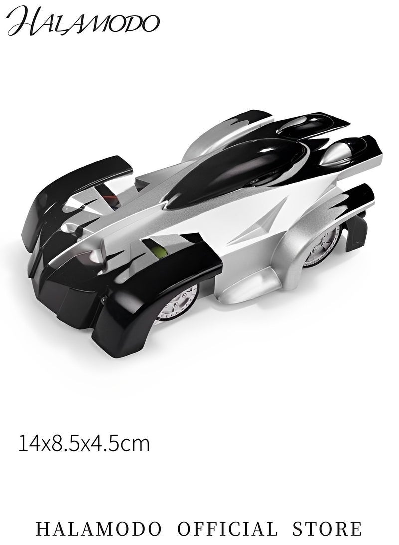 هالامودو تسلق الجدار التحكم عن بعد السيارة الوضع المزدوج 360 الدورية RC حيلة سيارة مع مصابيح أمامية باردة قابلة لإعادة الشحن RC ألعاب سيارة هدية عيد ميلاد للأطفال للأطفال من سن 8 سنوات فما فوق كبار السن والبنات والأطفال (أسود) - Image 2