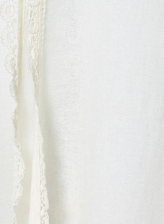 Splash FAV Longline Lace Trim Shrug