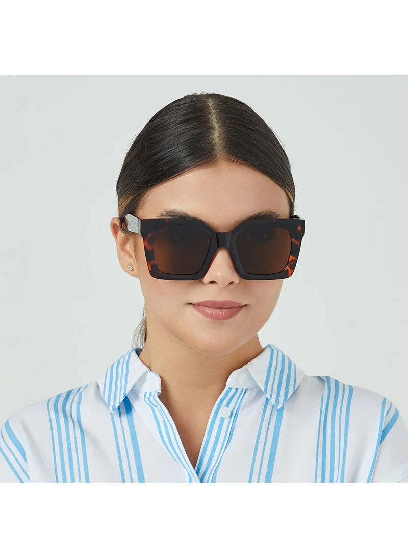 بلاك أوت TESSERA Women Tortoise Sunglasses - Frame Material: Thermoplastic Rubber (TR90)- Frame Color: Tortoise-Lens Color: Brown - Full RimTESSERA Women Tortoise Sunglasses - Frame Material: Thermoplastic Rub