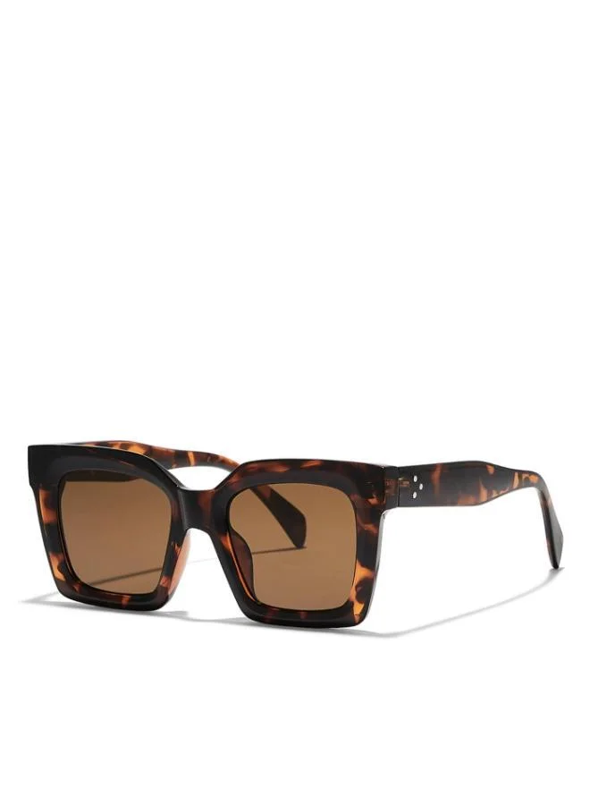 Blackout TESSERA Women Tortoise Sunglasses - Frame Material: Thermoplastic Rubber (TR90)- Frame Color: Tortoise-Lens Color: Brown - Full Rim