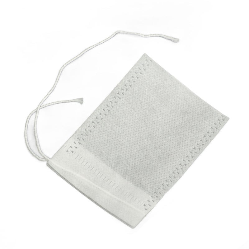 Drawstring Tea Filters Bags: 500 Pcs Natural White Non Woven Material - Easy To Fill Close & Dispose Loose Leaf Tea Infuser for Loose Tea Coffee Spices Herbs DIY Foot Bath Hot Pot Soup - Image 5