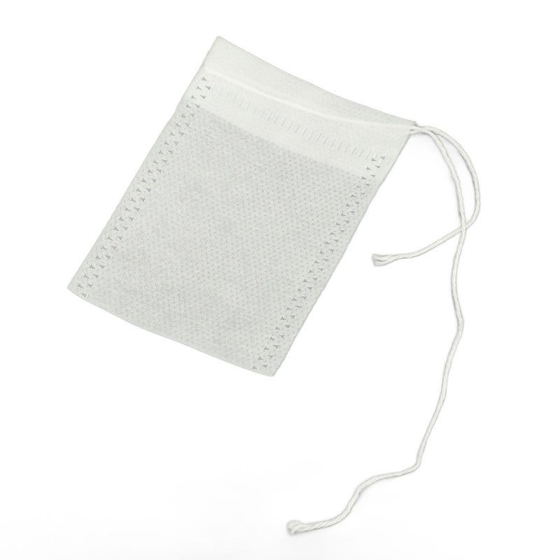 Drawstring Tea Filters Bags: 500 Pcs Natural White Non Woven Material - Easy To Fill Close & Dispose Loose Leaf Tea Infuser for Loose Tea Coffee Spices Herbs DIY Foot Bath Hot Pot Soup - Image 2