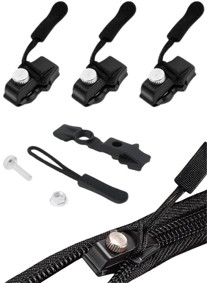 Quick Fix Zipper Repair Kit 3 Sizes Detachable Zipper Slider Replacement Set, No Sewing Required Emergency Repair Solution for Jackets Luggage Bags Tents and Outdoor Gear - Image 1