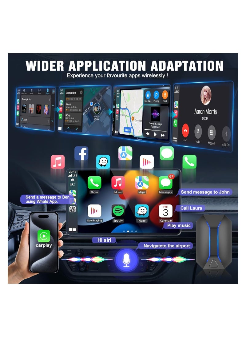 SYOSI Wireless Carplay Adapter, Fit for Apple Carplay Wireless Adapter, Convert Wired to Wireless, Plug & Play Auto Connect, Fast Easy Use Fit for Factory Wired Carplay Cars & iOS 10+, Online Update  - Image 5