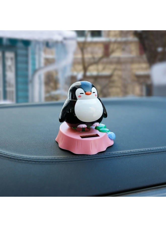 YGMONER Penguin Solar Dancing Toy Animal Solar Powered Shaking Dolls Swinging Animated Dancer Car Dashboard Decor - Image 4