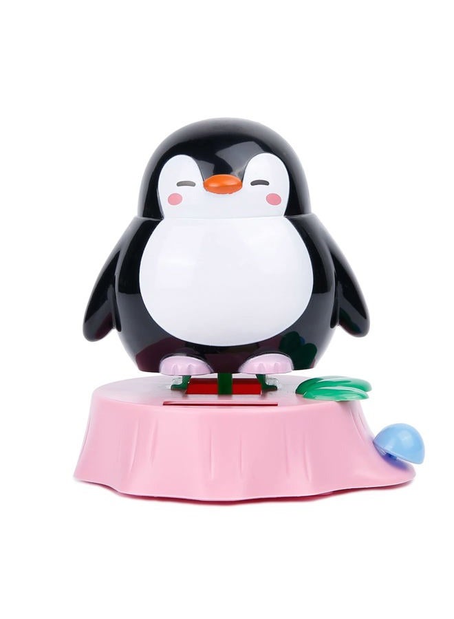 YGMONER Penguin Solar Dancing Toy Animal Solar Powered Shaking Dolls Swinging Animated Dancer Car Dashboard Decor - Image 1